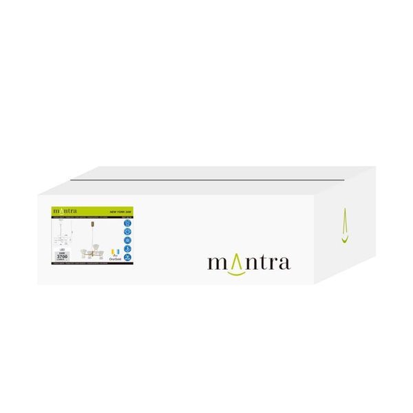 Lámpara de techo LED decorativa horizontal con 4 luces NEW YORK, 3000K 24W 3700Lm