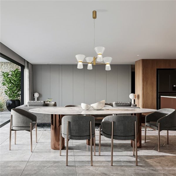 Plafonnier LED horizontal décoratif à 4 lampes NEW YORK, 3000K 24W 3700Lm