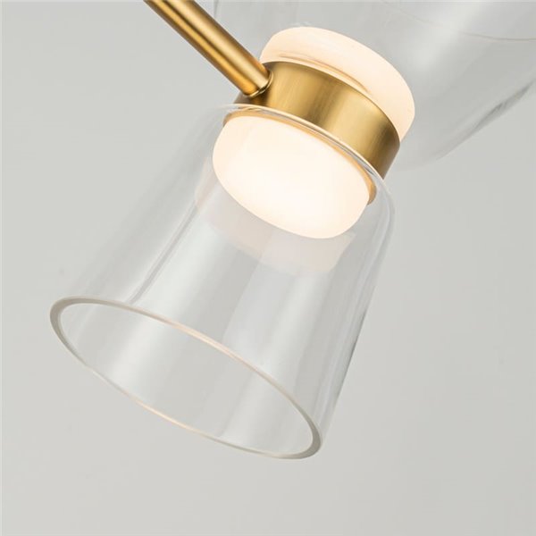Lámpara de techo LED decorativa horizontal con 4 luces NEW YORK, 3000K 24W 3700Lm