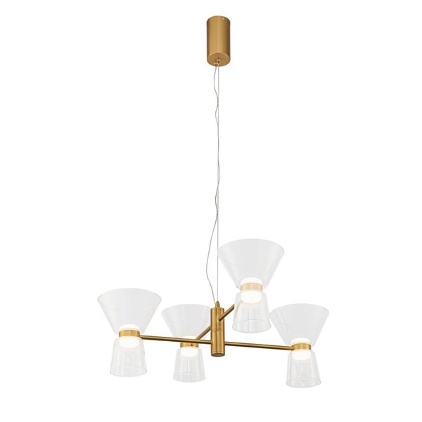 Plafonnier LED horizontal décoratif à 4 lampes NEW YORK, 3000K 24W 3700Lm