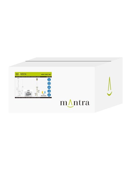 Luminária de teto decorativa vertical em LED com 3 lâmpadas, modelo NEW YORK, 3000K, 18W, 1400 lúmens.