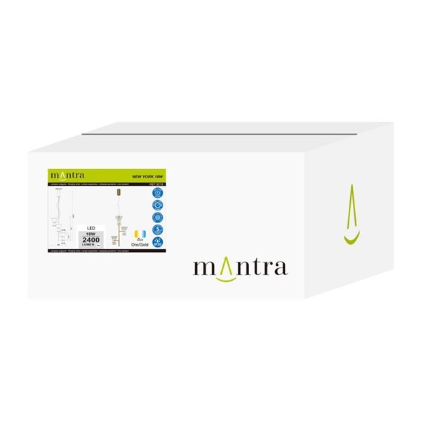 Lámpara de techo LED decorativa vertical con 3 luces NEW YORK, 3000K 18W 1400Lm