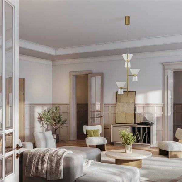 Lámpara de techo LED decorativa vertical con 3 luces NEW YORK, 3000K 18W 1400Lm