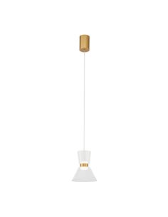 Lámpara colgante LED NEW YORK, 3000K 6W 960Lm, oro con tulipas transparentes