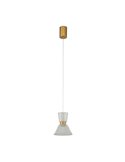 Lámpara colgante LED NEW YORK, 3000K 6W 960Lm, oro con tulipas transparentes