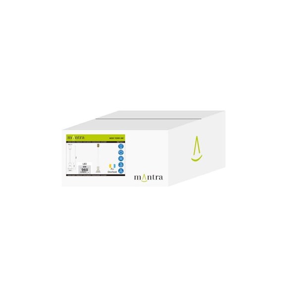 Lámpara colgante LED NEW YORK, 3000K 6W 960Lm, oro con tulipas transparentes