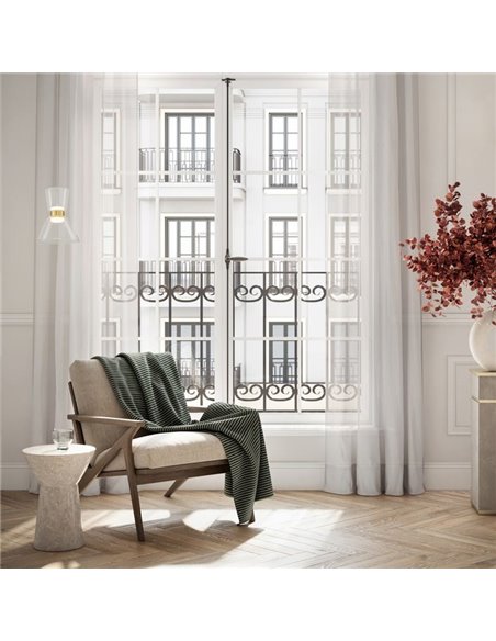 Suspension LED NEW YORK, 3000K 6W 960Lm, dorée avec abat-jour transparent