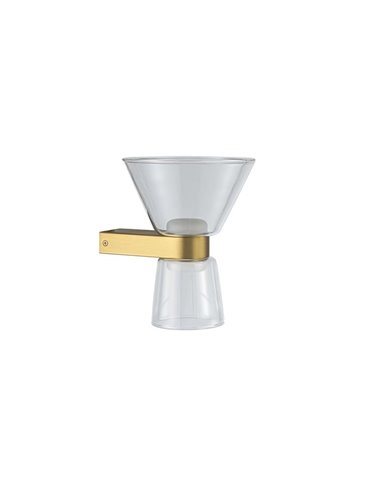Aplique LED de pared NEW YORK doble, oro con tulipas transparentes 6W 960Lm, 3000K