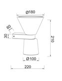 Aplique LED de pared NEW YORK doble, oro con tulipas transparentes 6W 960Lm, 3000K