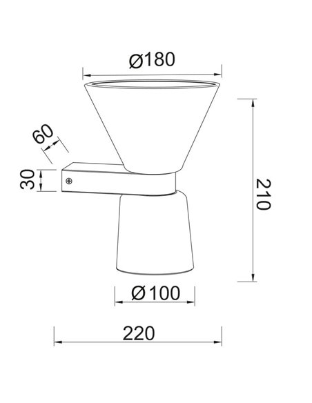 Aplique LED de pared NEW YORK doble, oro con tulipas transparentes 6W 960Lm, 3000K