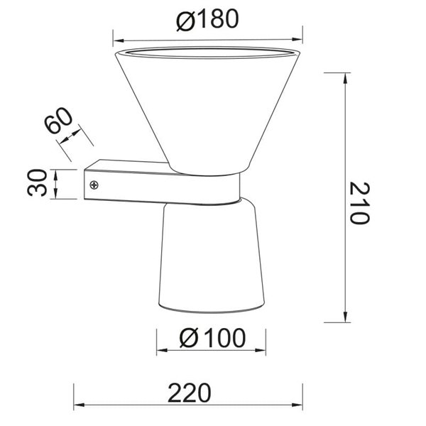 Aplique LED de pared NEW YORK doble, oro con tulipas transparentes 6W 960Lm, 3000K