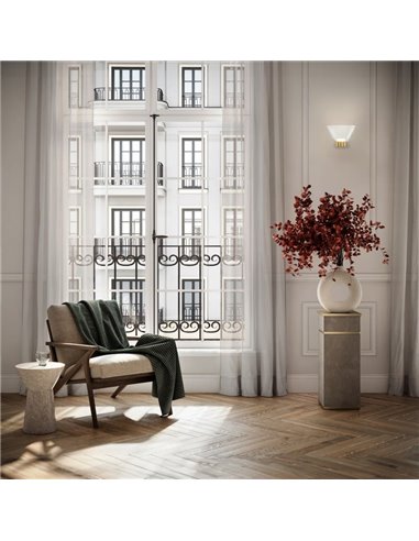 Aplique LED de pared NEW YORK, SIMPLE, oro con tulipa transparente 5W 740Lm, 3000K 