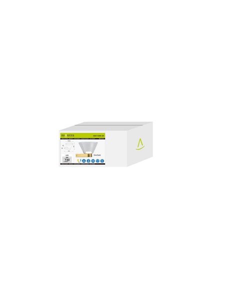 Aplique LED de pared NEW YORK, SIMPLE, oro con tulipa transparente 5W 740Lm, 3000K 