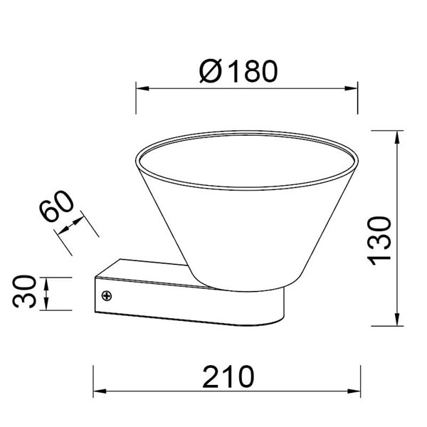 Luminária de parede LED NEW YORK, modelo SIMPLE, dourada com cúpula transparente, 5W, 740 lúmens, 3000K