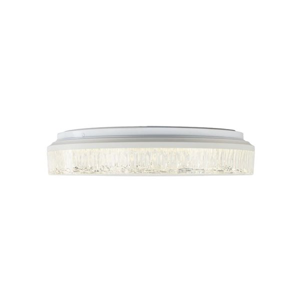 Luminária de teto LED redonda FROZEN, dimerizável, Ø39cm, 45W 5220lm, CTT 2700K-5000K, branca, com controle remoto.