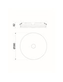 Plafonnier LED rond à intensité variable FROZEN Ø39cm, 45W 5220Lm, CTT 2700K-5000K, blanc avec télécommande