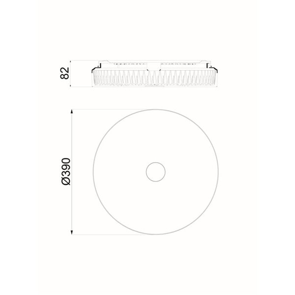 Plafonnier LED rond à intensité variable FROZEN Ø39cm, 45W 5220Lm, CTT 2700K-5000K, blanc avec télécommande