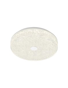 Plafón de techo LED regulable redondo FROZEN Ø39cm, 45W 5220Lm, CTT 2700K-5000K, blanco con mando