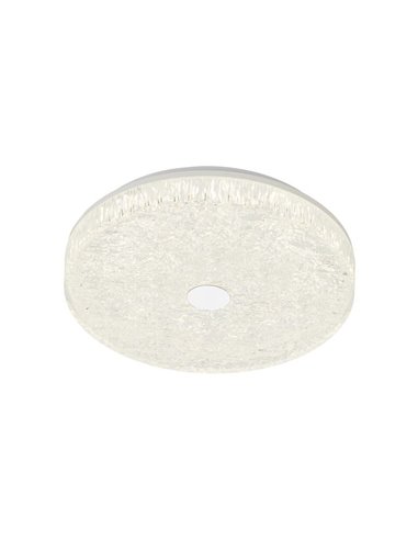 Plafón de techo LED regulable redondo FROZEN Ø39cm, 45W 5220Lm, CTT 2700K-5000K, blanco con mando