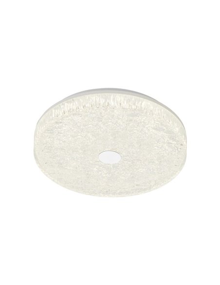 Luminária de teto LED redonda FROZEN, dimerizável, Ø39cm, 45W 5220lm, CTT 2700K-5000K, branca, com controle remoto.