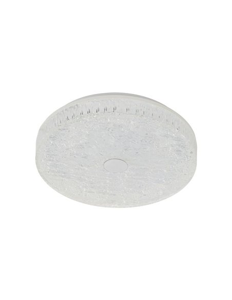 Plafón de techo LED regulable redondo FROZEN Ø39cm, 45W 5220Lm, CTT 2700K-5000K, blanco con mando