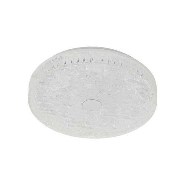 Plafón de techo LED regulable redondo FROZEN Ø39cm, 45W 5220Lm, CTT 2700K-5000K, blanco con mando