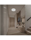 Plafonnier LED rond à intensité variable FROZEN Ø39cm, 45W 5220Lm, CTT 2700K-5000K, blanc avec télécommande