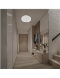 Plafonnier LED rond à intensité variable FROZEN Ø48cm, 45W 5220Lm, CTT 2700K-5000K, blanc avec télécommande