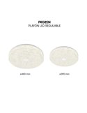 Plafonnier LED rond à intensité variable FROZEN Ø48cm, 45W 5220Lm, CTT 2700K-5000K, blanc avec télécommande