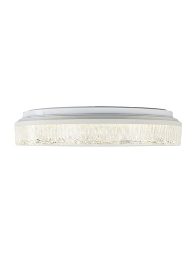 Plafonnier LED rond à intensité variable FROZEN Ø48cm, 45W 5220Lm, CTT 2700K-5000K, blanc avec télécommande