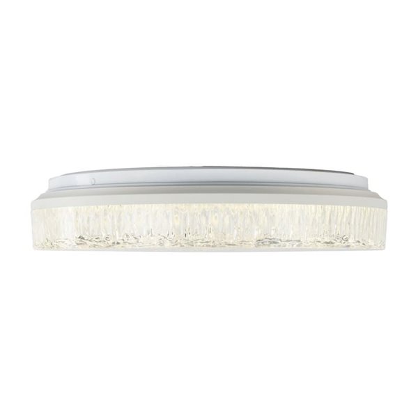 Plafón de techo LED regulable redondo FROZEN Ø48cm, 45W 5220Lm, CTT 2700K-5000K, blanco con mando