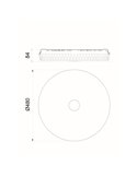 Plafonnier LED rond à intensité variable FROZEN Ø48cm, 45W 5220Lm, CTT 2700K-5000K, blanc avec télécommande