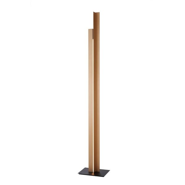 Lámpara de pie LED de salón moderno 200cm MANHATTAN latón, regulable, 48W, 5900Lm, 3000K