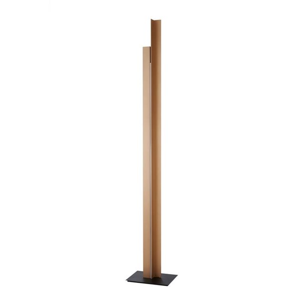 Lámpara de pie LED de salón moderno 200cm MANHATTAN latón, regulable, 48W, 5900Lm, 3000K