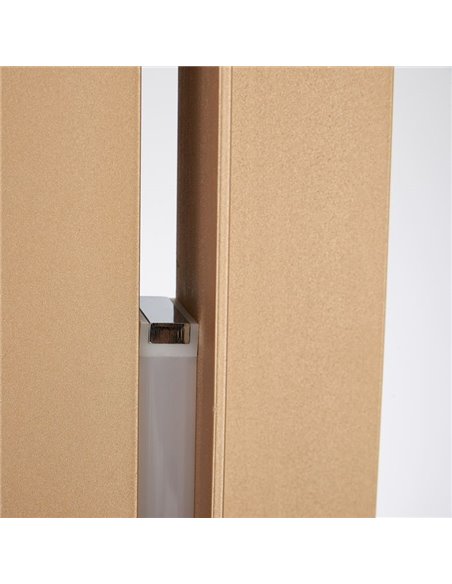 Lámpara de pie LED de salón moderno 200cm MANHATTAN latón, regulable, 48W, 5900Lm, 3000K