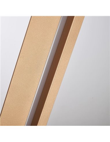 Luminária de chão LED moderna para sala de estar, modelo MANHATTAN, 200 cm, latão, dimerizável, 48 W, 5900 lúmens, 3000 K.