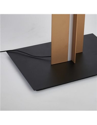 Lámpara de pie LED de salón moderno 200cm MANHATTAN latón, regulable, 48W, 5900Lm, 3000K