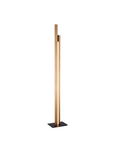 Lámpara de pie LED de salón moderno 200cm MANHATTAN latón, regulable, 48W, 5900Lm, 3000K