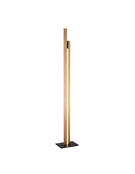 Lámpara de pie LED de salón moderno 200cm MANHATTAN latón, regulable, 48W, 5900Lm, 3000K