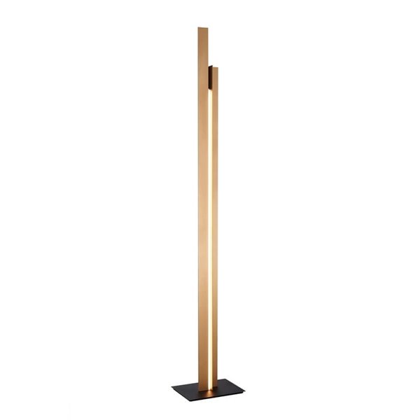 Lámpara de pie LED de salón moderno 200cm MANHATTAN latón, regulable, 48W, 5900Lm, 3000K
