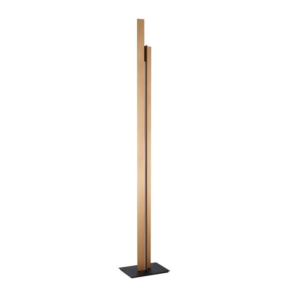 Lámpara de pie LED de salón moderno 200cm MANHATTAN latón, regulable, 48W, 5900Lm, 3000K