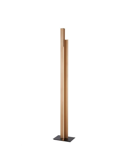 Lámpara de pie LED de salón moderno 200cm MANHATTAN latón, regulable, 48W, 5900Lm, 3000K
