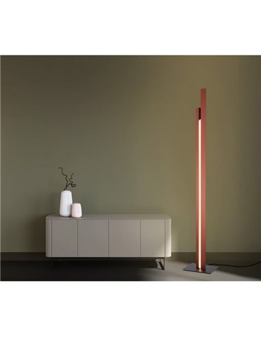 Lámpara de salón LED moderno 200cm MANHATTAN oro rosa, regulable, 48W, 5900Lm, 3000K