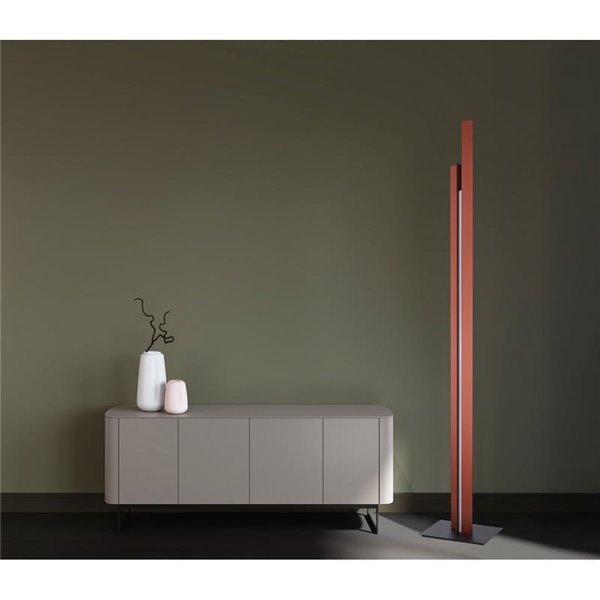 Lámpara de salón LED moderno 200cm MANHATTAN oro rosa, regulable, 48W, 5900Lm, 3000K