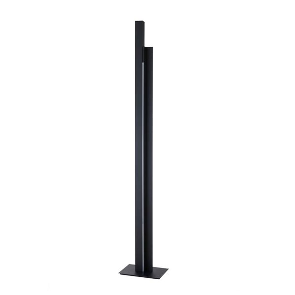 Lámpara de pie LED 2m altura MANHATTAN negro, moderno, regulable, 48W, 5900Lm, 3000K