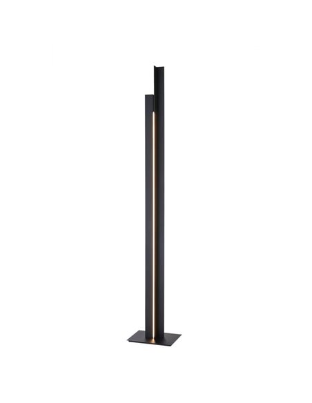 Lámpara de pie LED 2m altura MANHATTAN negro, moderno, regulable, 48W, 5900Lm, 3000K