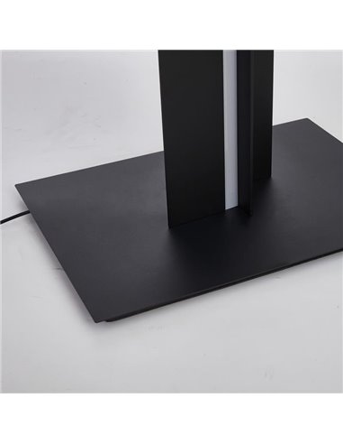 Luminária de chão LED MANHATTAN, 2m de altura, preta, moderna, dimerizável, 48W, 5900 lúmens, 3000K