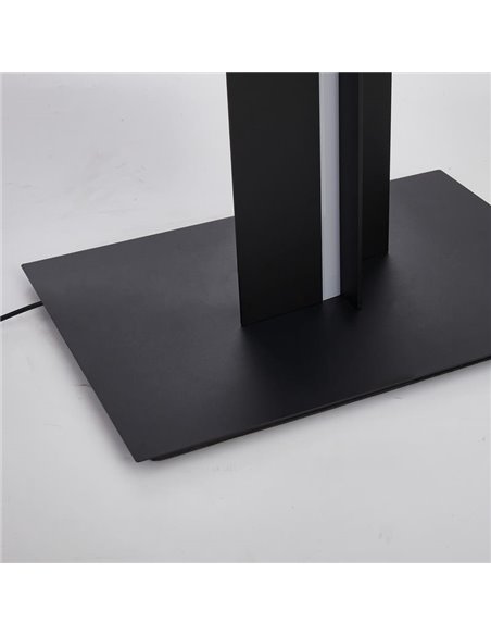 Lampadaire LED MANHATTAN, 2 m de haut, noir, design moderne, intensité variable, 48 W, 5 900 lm, 3 000 K