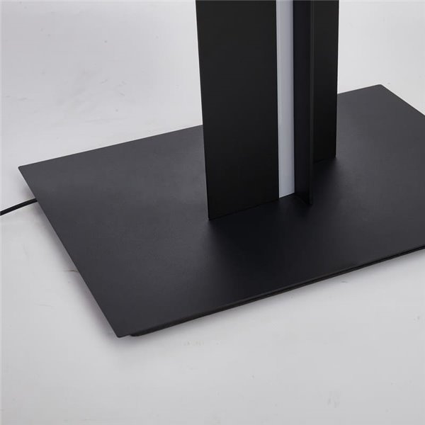 Lampadaire LED MANHATTAN, 2 m de haut, noir, design moderne, intensité variable, 48 W, 5 900 lm, 3 000 K