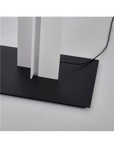 Luminária de chão LED moderna para sala de estar, MANHATTAN, 200 cm, branca, dimerizável, 48 W, 5900 lúmens, 3000 K